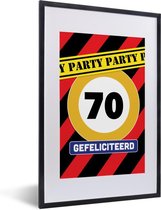 Cadre photo avec affiche - Anniversaire - Fête - 70 ans - 40x60 cm - Cadre pour affiche
