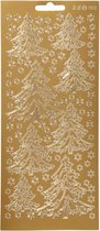 foliestickers kerstboom 1 stickervel goud