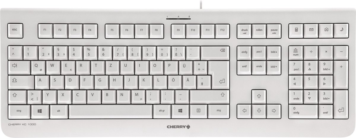 CHERRY KC 1000 - Toetsenbord - QWERTY - VS - lichtgrijs