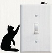 GoedeDoelen.Shop | Schakelaar sticker Sitting Cat | Katten Sticker | Dierenwelzijn | Auto Sticker | Scooter Sticker | Laptop Sticker | Koelkaast Sticker | Wand Sticker | Wellness-H