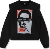 Alix The Label Organic Photo Oversized dames sweater zwart