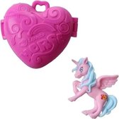 eenhoorn Pocket Unicorn meisjes 7,5 cm roze 2-delig