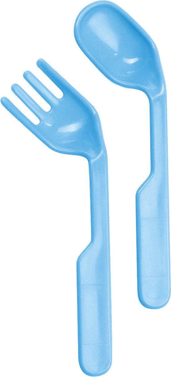 Playshoes - Bestekset (vork en lepel) - Blauw - maat Onesize