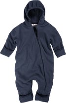 Playshoes - Fleece overall voor baby's - Uni - Marineblauw - maat 62CM