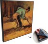 Akoestische Panelen - Geluidsisolatie - Akoestisch Wandpaneel - Wanddecoratie - Schilderij - 120x120 cm - Gebukte man met stok of schop - Vincent van Gogh - Geluidsdemper - Isolatie platen