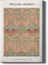 Walljar - William Morris - Peacock and Dragon II - Muurdecoratie - Canvas schilderij