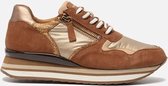 Linea Zeta Catrin sneakers cognac Textiel - Dames - Maat 39