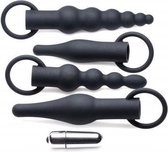 4-Delige Anaal Plug Set Met Bullet Vibrator