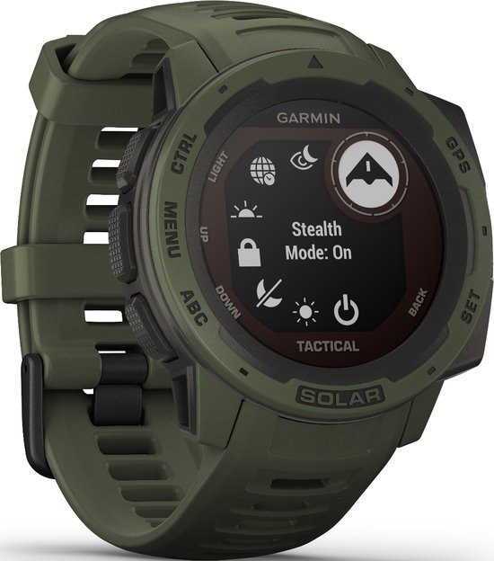 Garmin Instinct Solar Smartwatch Tactical Edition - Robuust GPS Sporthorloge - Zon Oplaadbaar - Moss
