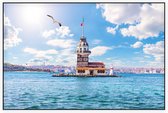 Leandertoren (Kiz Kulesi) in de Bosporus in Istanbul - Foto op Akoestisch paneel - 225 x 150 cm