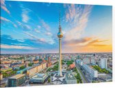 De beroemde TV-toren op het Alexanderplatz van Berlijn - Foto op Canvas - 150 x 100 cm