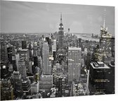 Artistiek beeld van de skyline van New York bij nacht - Foto op Plexiglas - 90 x 60 cm