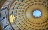 Open koepel en oculus van het Pantheon in Rome - Foto op Forex - 45 x 30 cm