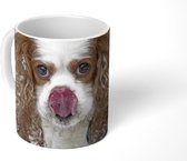 Mok - Een Cavalier King Charles-spaniël in de sneeuw - 350 ML - Beker