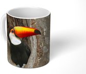 Mok - Reuzentoekan in een nestgat in een boom - 350 ML - Beker