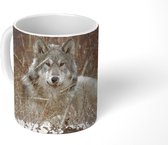 Mok - Wolf op een toendra - 350 ML - Beker