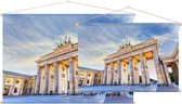 Brandenburger Tor aan de Pariser Platz in Berlijn - Foto op Textielposter - 90 x 60 cm