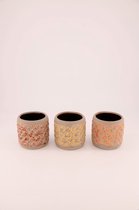 - planter ceramic 12x12x11cm c / 3 - mixed - 12x12x113