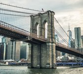 De beroemde brug tussen Brooklyn en Manhattan in New York - Fotobehang (in banen) - 450 x 260 cm