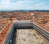 De rode daken en het San Marcoplein van Venetië - Fotobehang (in banen) - 350 x 260 cm