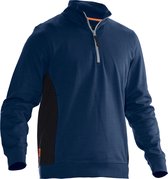 Jobman 5401 Sweatshirt met rits - Maat L - Blauw / Zwart