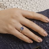 Ring London Blue Topaas En Zirkonia