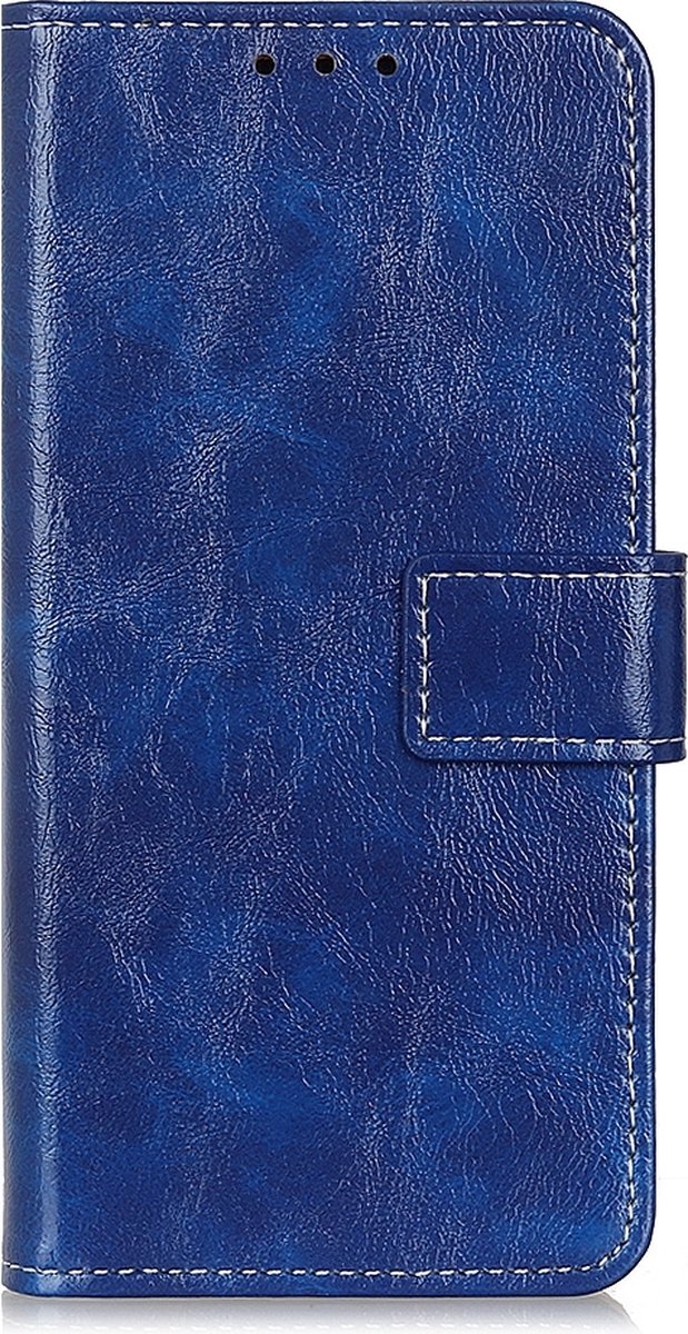 Mobigear Telefoonhoesje geschikt voor OPPO A5 (2020) Hoesje | Mobigear Basic Bookcase Portemonnee | Pasjeshouder voor 3 Pasjes | Telefoonhoesje voor Pinpas / OV Kaart / Rijbewijs - Blauw
