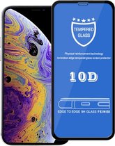 Mobigear Edge To Edge Gehard Glas Ultra-Clear Screenprotector voor Apple iPhone XS - Zwart