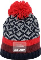 J&JOY - Muts Mannen Manitoba Red & Blue Jacquard