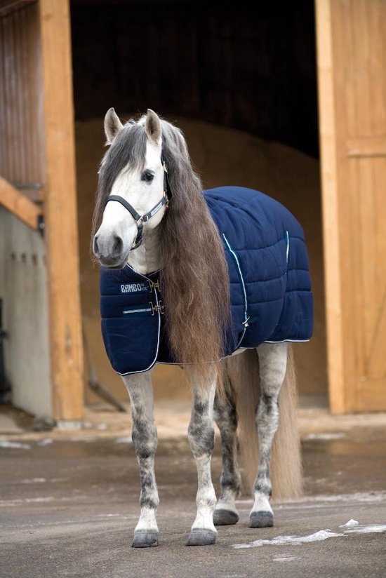 Couverture D'Écurie D'Hiver KENTUCKY 400g - Taille 145cm Bleu Marine - Pour Warmblood - Neuf Sous Emballage