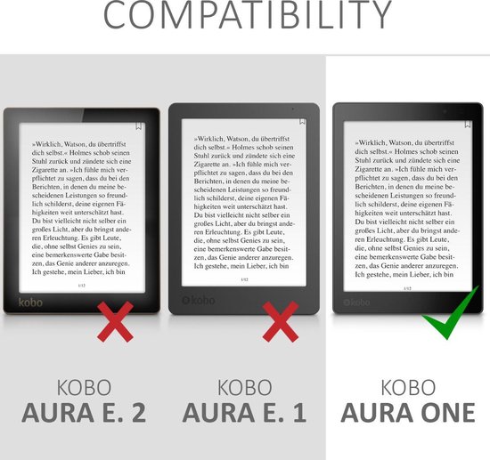 kwmobile hoes geschikt voor Kobo Aura ONE - Canvas beschermhoes in antraciet / zwart - Voor e-reader van Merkloos — afbeelding 5