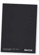Tekenblok - Black Pad - Zwart Tekenpapier - A4 - 300gr - Talens AMI - 10 vellen