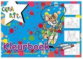 kleurboek junior A4 papier wit/blauw 24 kleurplaten