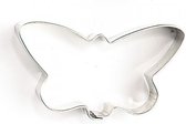 uitsteekvorm vlinder 8 x 5 x 2 cm blank staal