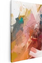 Artaza Canvas Schilderij Abstracte Kunst - Kleurrijke Olieverf - 20x30 - Klein - Foto Op Canvas - Canvas Print