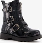 Blue Box meisjes lak biker boots - Zwart - Maat 34