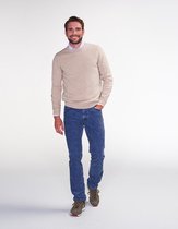 Steppin' Out Herfst/Winter 2021 Trui Fine Merino Rneck Mannen - Regular Fit - Wol - Beige (L)