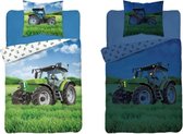 Traktor groen dekbedovertrek  glow in the dark 1-persoons