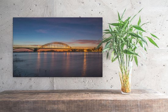 Artaza - Peinture sur toile - Pont Waal à Nimègue - 30x20 - Klein - Photo sur toile - Impression sur toile