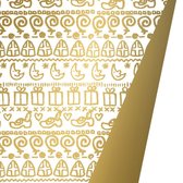 Inpakpapier Sinterklaas  Dubbelzijdig Goud- Breedte 50 cm - 125m lang