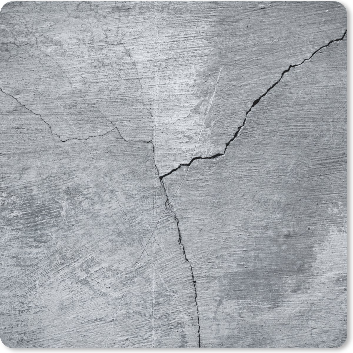 Muismat 30x30 cm - Mousepad Beton - Grijs - Scheur - Muismatten