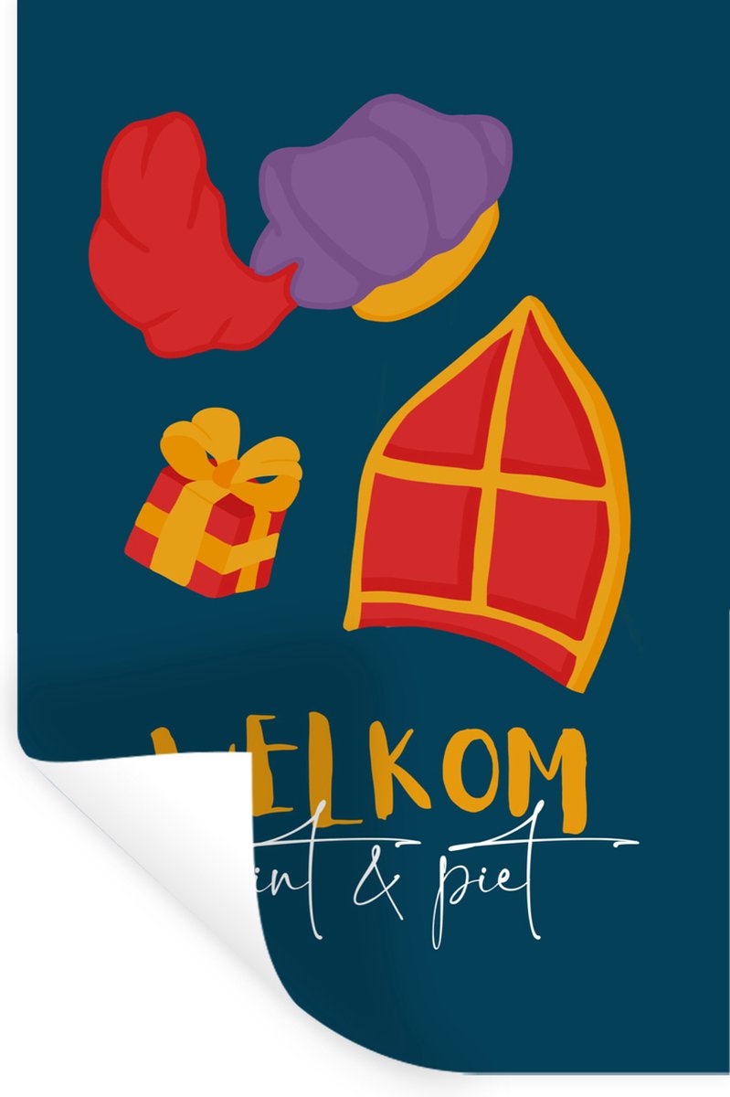 Sinterklaas - Sint - Quotes - Welkom Sint en Piet Muursticker - Sinterklaas Decoratie - Sinterklaas Stickers