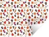 Muurstickers - Sticker Folie - Sinterklaas decoratie - Sint - Kinderen - Jongens - Meisjes - Kids - 80x60 cm - Plakfolie - Muurstickers Kinderkamer - Zelfklevend Behang