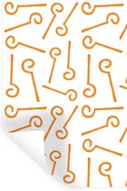 Muurstickers - Sticker Folie - Sint - Sinterklaas - Sinterklaas Staf - Kinderen - Jongens - Meisjes - Kind - 60x90 cm - Plakfolie - Muurstickers Kinderkamer - Zelfklevend Behang