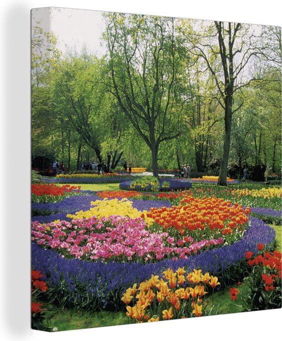 Canvas Schilderij Bloemenpark Keukenhof in Nederland - Wanddecoratie