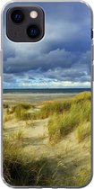 Geschikt voor iPhone 13 mini hoesje - Noordzee - Vlieland - Duinen - Siliconen Telefoonhoesje
