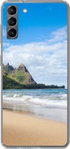 Geschikt voor Samsung Galaxy S21 Plus hoesje - Strand - Tropisch - Hawaii - Siliconen Telefoonhoesje