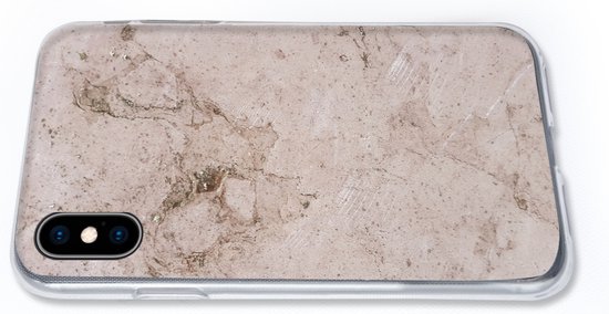 Coque iPhone Xs Max - Marbre - Pierre - Clair - Coque en Siliconen