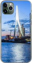 Geschikt voor iPhone 11 Pro Max hoesje - Rotterdam - Water - Skyline - Siliconen Telefoonhoesje