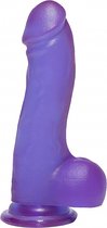 7.5 Inch Master Cock with Balls - Purple - Realistic Dildos